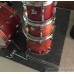 Ludwig Drum Set: Vintage Ludwig 1980s Red Mahogany Drum Set